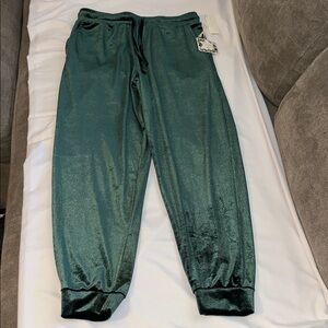 Chelsea & Violet Shimmering Green Kids Joggers